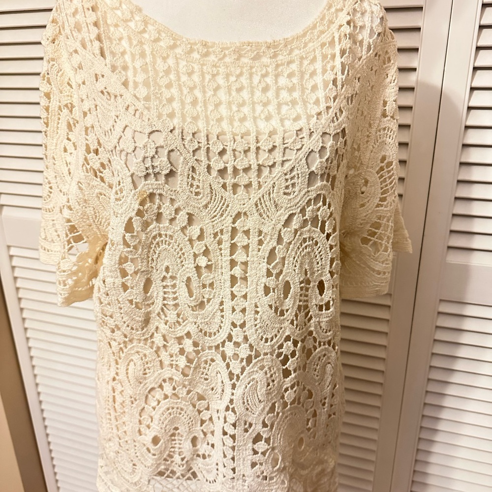 Adiva Cream Lace Blouse